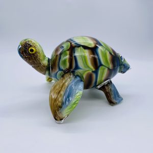Turtle Glass Sculpture - Earth-Tone Combo