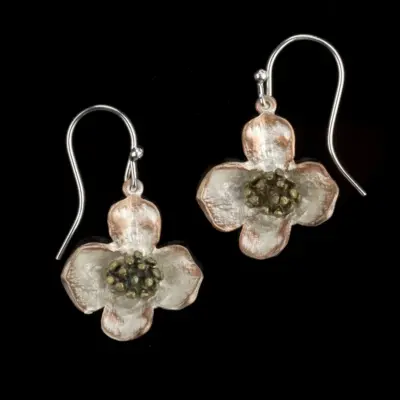 Michael Michaud Dogwood Wire Earrings — #4749