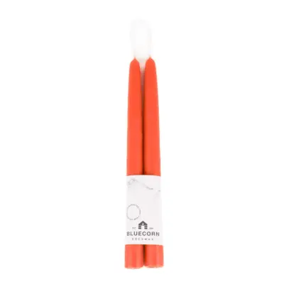Bluecorn Beeswax Tapered Candles (Apricot)