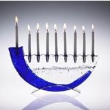 Shofar Menorah - Blue
