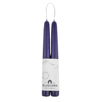 Bluecorn Beeswax Tapered Candles (Eggplant)