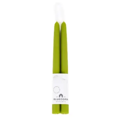 Bluecorn Beeswax Tapered Candles (Pistachio)