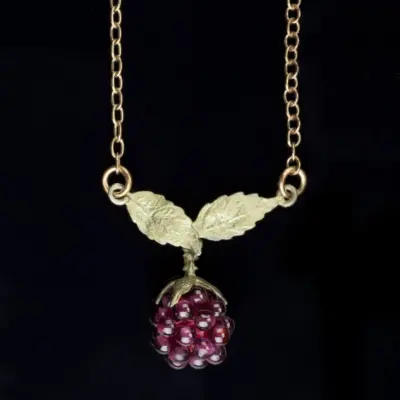 Michael Michaud Raspberry Dainty Pendant Necklace — #7535