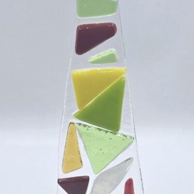 Original Lisa Fused Glass Trees - 8" Christmas Mosaic #8-1