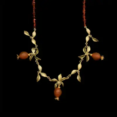 Michael Michaud Pomegranate and Garnet Necklace — #9286