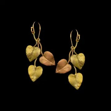 Michael Michaud Sweet Potato Vine Dangle Earrings — #3571