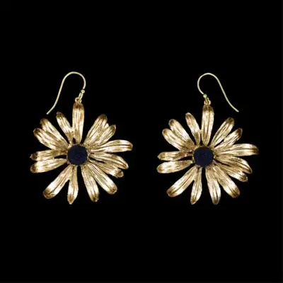 Michael Michaud Black-Eyed Susan Wire Earrings — #3566