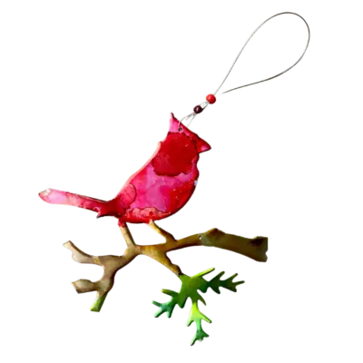 Recycled Aluminum Ornaments - The Cardinal