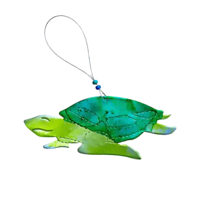 Recycled Aluminum Ornaments - The Sea Turtle