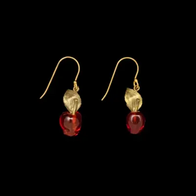Michael Michaud Delicious Apple Wire Earrings — #3746