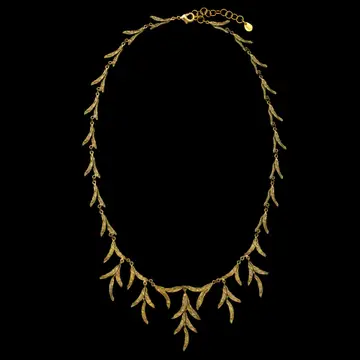 Michael Michaud Hosta Pod Statement Necklace — #9525