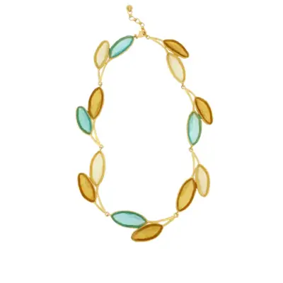 Michael Vincent Michaud Sage Leaf Necklace — Multicolored #4078BNY