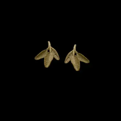 Michael Michaud Petite Herb Sage Post Wire Earrings — #3082