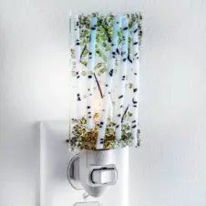 J Devlin Fused Glass Nightlight: Green Aspen (1 of 3)