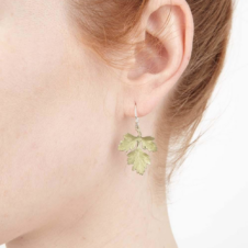 Michael Michaud Petite Herb Parsley Wire Earrings (Model)