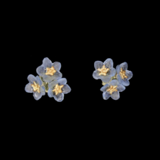 Michael Michaud Forget-Me-Not Triple Flower Post Earrings (Pair)