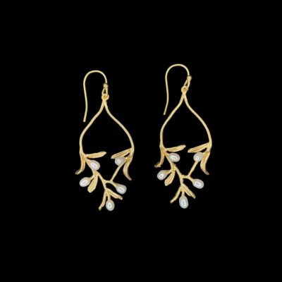 Michael Michaud Fine Night Willow Wire Drop Earrings — #3602