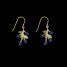 Michael Michaud Petite Blueberry Dangle Wire Earrings (Pair)