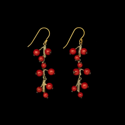 Michael Michaud Winterberry Long Wire Earrings