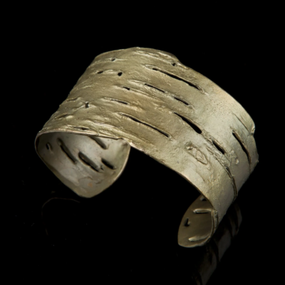Michael Michaud Birch Bark Cuff Bracelet in Bronze