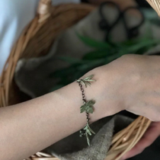 Michael Michaud Petite Herb Charm Bracelet (Model)