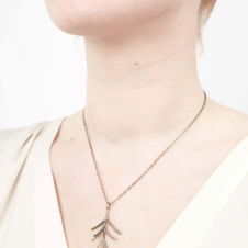 Michael Michaud Petite Herb Rosemary Pendant (Model)