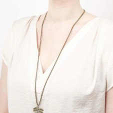 Michael Michaud 30" Long Fern Necklace (Model)