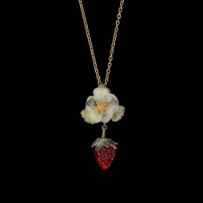 Michael Michaud Strawberry Flower Single Drop Pendant (Detail)