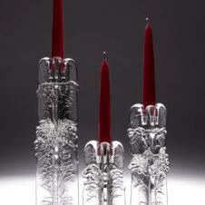 Glasslight Studio Three-sided Candlestick (large, small, medium)