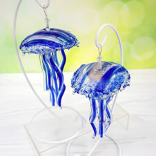 Living in Glass Houses Baby Jellyfish Ornament, Blue Spirit (1)