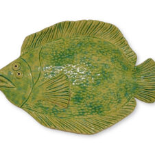 Rooted in Art Funky Flounder Ceramic Fish, #167 Meadow