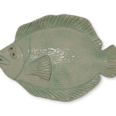 Rooted in Art Funky Flounder Ceramic Fish, #176 Seaglass