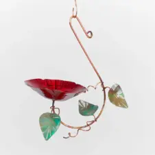 Haw Creek Forge Copper Hanging Flower Bird Feeder (Image 1)