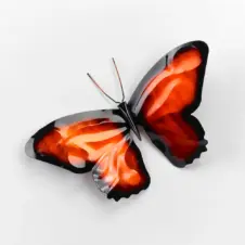 Haw Creek Forge Orange Copper Butterfly Garden Stake Yard Art (Image 1)