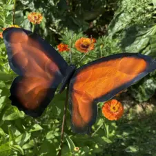 Haw Creek Forge Orange Copper Butterfly Garden Stake Yard Art (Image 2)