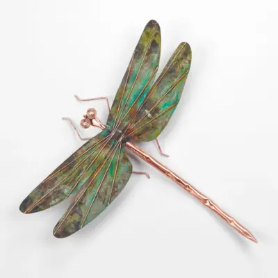 Haw Creek Forge Copper Dragonfly Wall Art