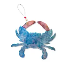 Seatree Studio Whimcycle Designs Recycled Aluminum Can Blue Crab Ornament