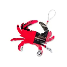 Placeholder Seatree Studio Whimcycle Designs Recycled Aluminum Can Blue Crab Ornament