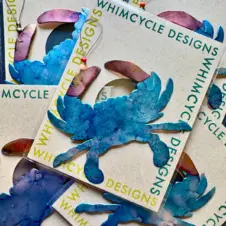 Placeholder Seatree Studio Whimcycle Designs Recycled Aluminum Can Blue Crab Ornament