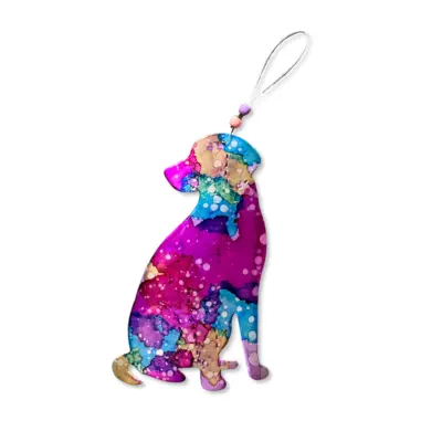 Seatree Studio Whimcycle Designs Recycled Aluminum Can Dog Ornament