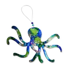 Seatree Studio Whimcycle Designs Recycled Aluminum Can Octopus Ornament