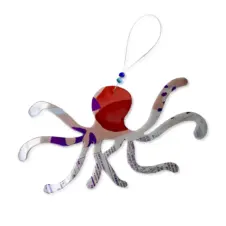 Seatree Studio Whimcycle Designs Recycled Aluminum Can Octopus Ornament