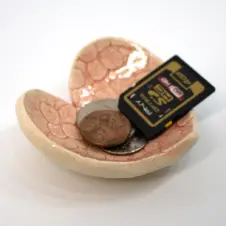 Walton Clay Studio Heart-shaped Pottery Dish/Bowl in Red