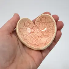 Walton Clay Studio Heart-shaped Pottery Dish/Bowl in Red
