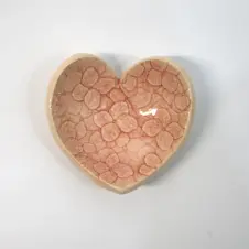 Walton Clay Studio Heart-shaped Pottery Dish/Bowl in Red