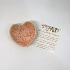Walton Clay Studio Heart-shaped Pottery Dish/Bowl in Red