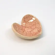 Walton Clay Studio Heart-shaped Pottery Dish/Bowl in Red