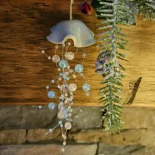 Teal Turtle Studio Ceramic Jellyfish Ornament (Image 1)